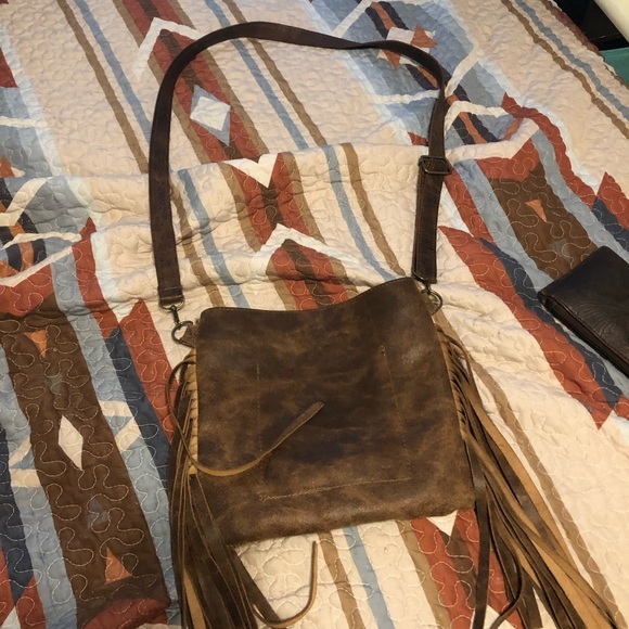 Cowhide and leather purse - Picture 4 of 4